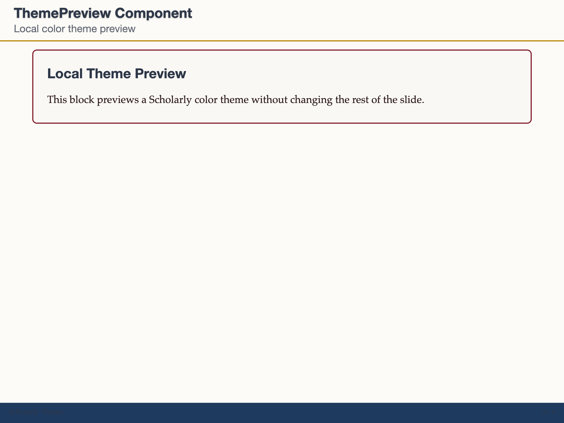 ThemePreview example