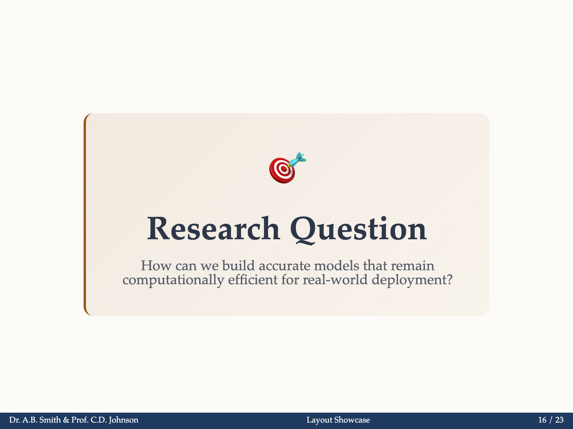 Statement Layout Example