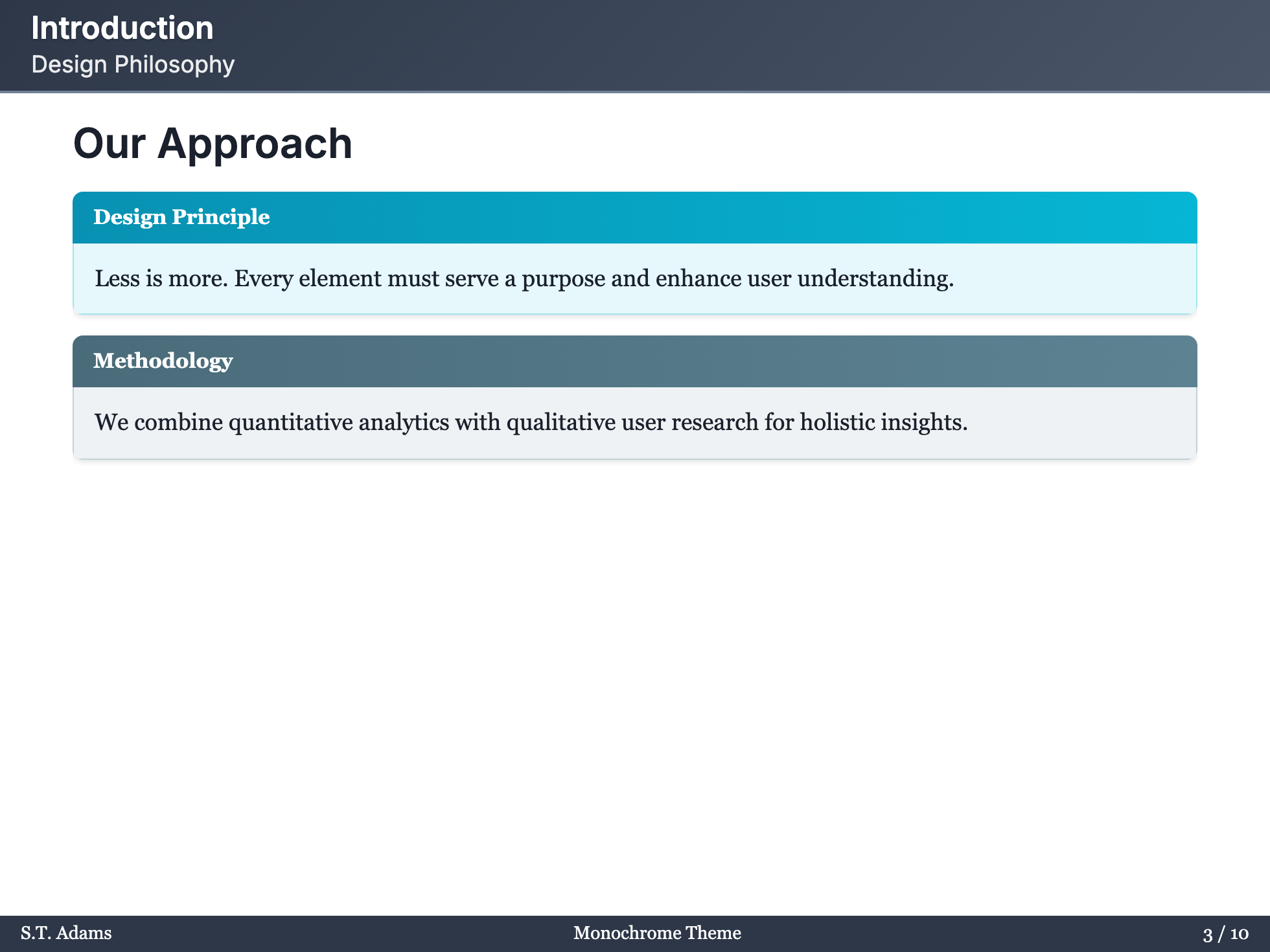 Monochrome - Content